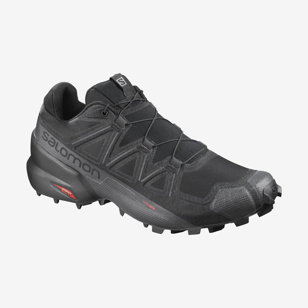 Salomon SPEEDCROSS 5 WIDE Zapatillas Trail Running Hombre - Negras - Colombia (20643-JWBO)